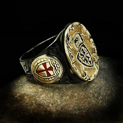 Men's Retro Cross Rings