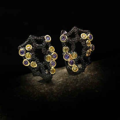 Geometric Zircon Earrings er