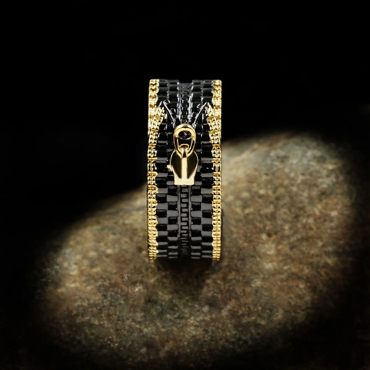 Black & Gold Series Zipper Ring