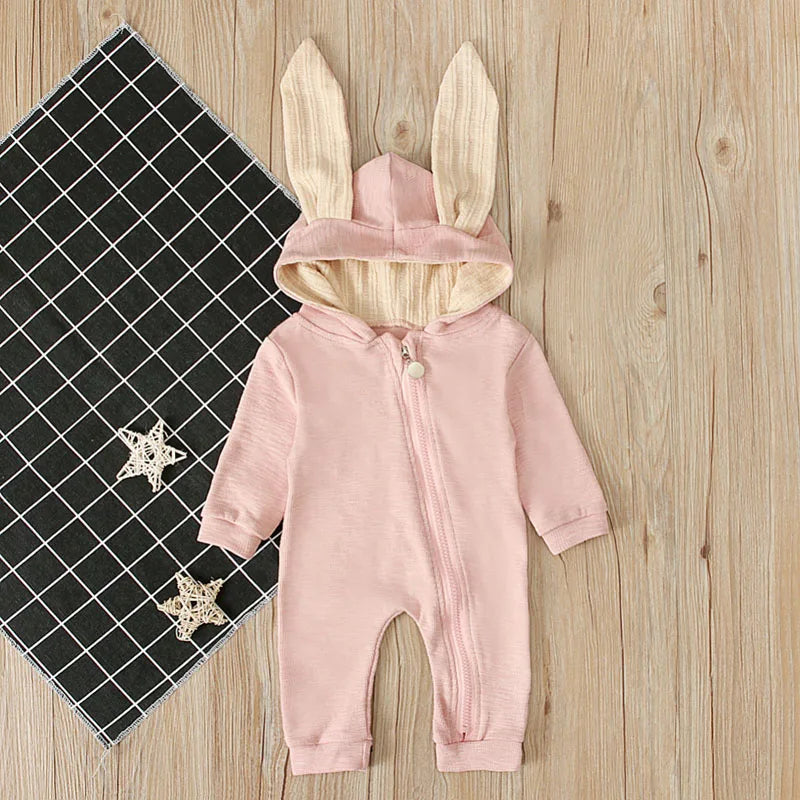 Girl's & Boy's Easter Bunny Hooded Rabbit Ears Jumpsuits