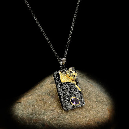 Black & Gold Style Cat Necklaces Chain