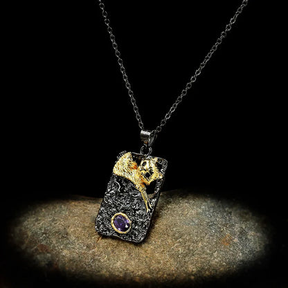 Black & Gold Style Cat Necklaces Chain