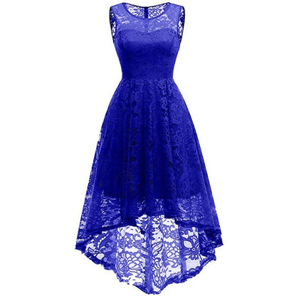 Lace High-Low Maxi Formal Party Dress