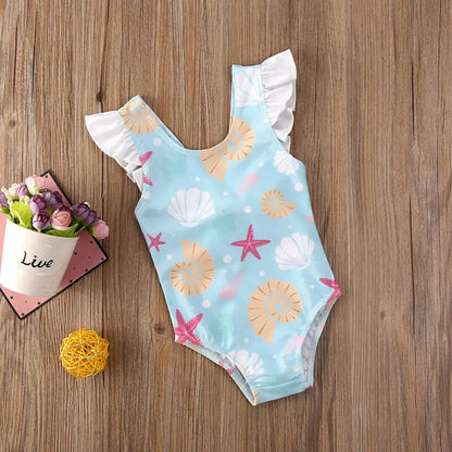 Kids Baby Girl Swimsuit Toddler Bikini Bow Swimwear Beach Bathing Beach Bodysuit Suit