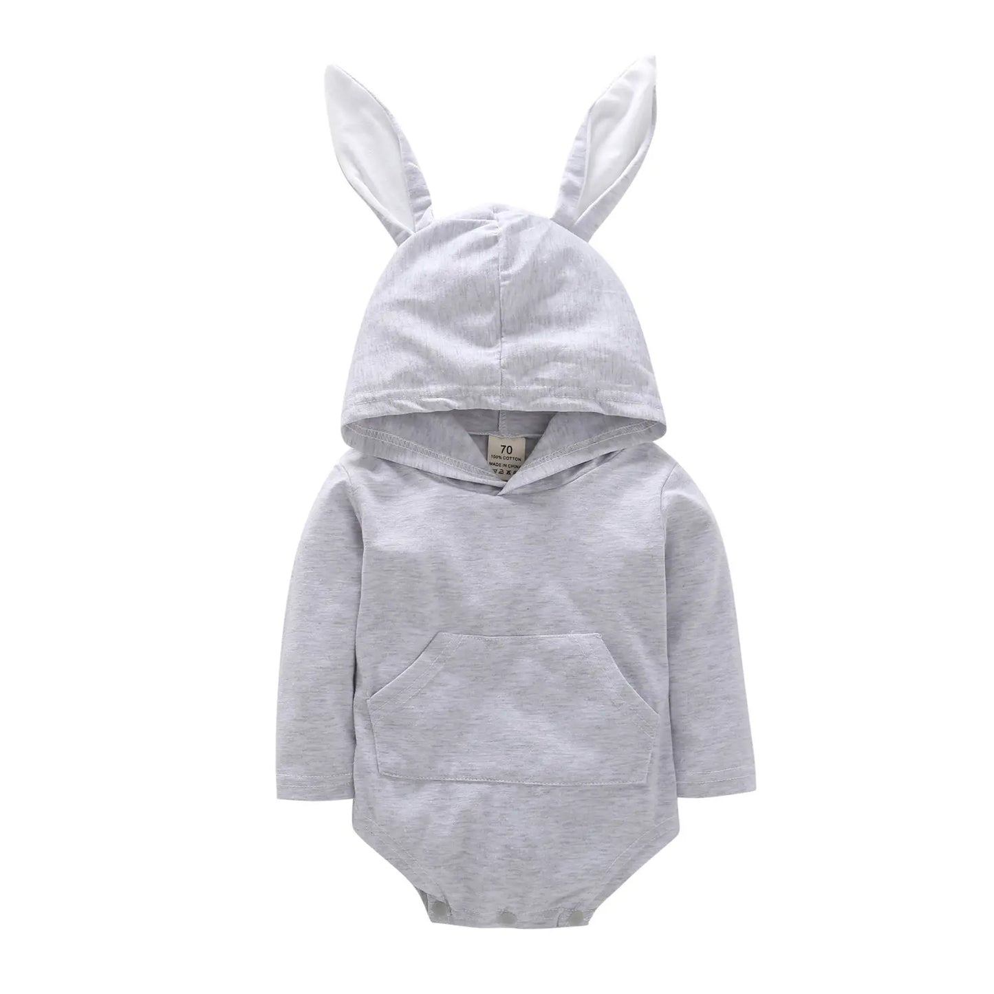 Girl's & Boy's Hooded Easter Bunny Ears Rompers