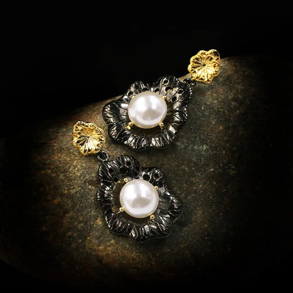 Baroque Freshwater Pearl Flower Earrings Belongs To