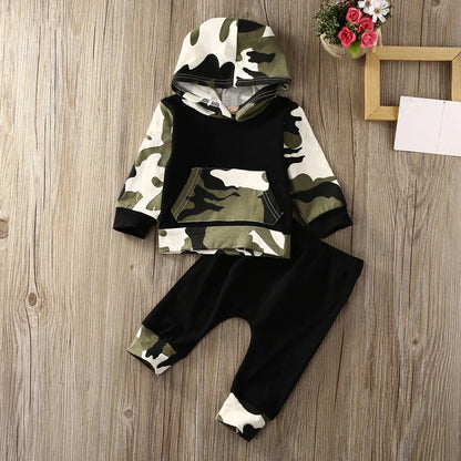 2-Piece Fall Outfits! Boy’s Long Sleeve Hoodies & Pants Sets