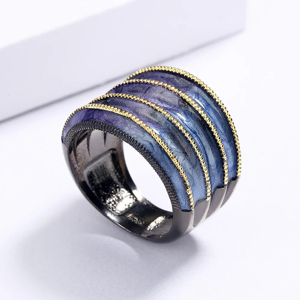 Stacked Rings Multilayer Enamel Rings