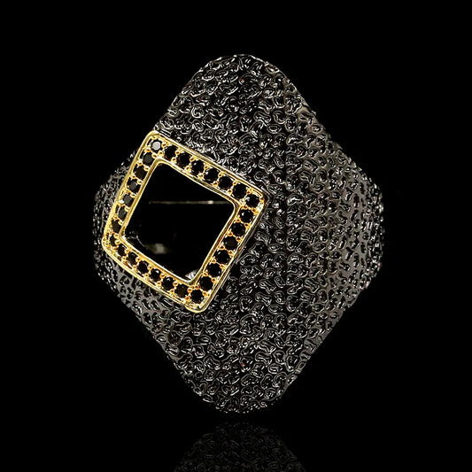 Men's Rings Black Zircon Rings