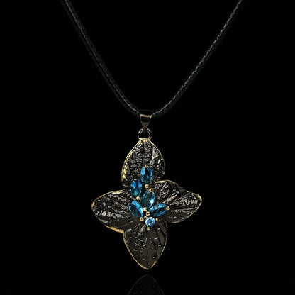 Starfish Necklaces Blue Zircon Chain