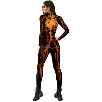 Skeleton Bodysuits! Full Adult One Piece Day of The Dead, Halloween, Costume Party, Cosplay