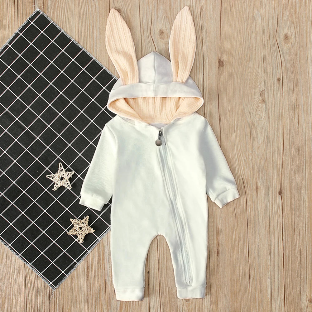 Girl's & Boy's Easter Bunny Hooded Rabbit Ears Jumpsuits