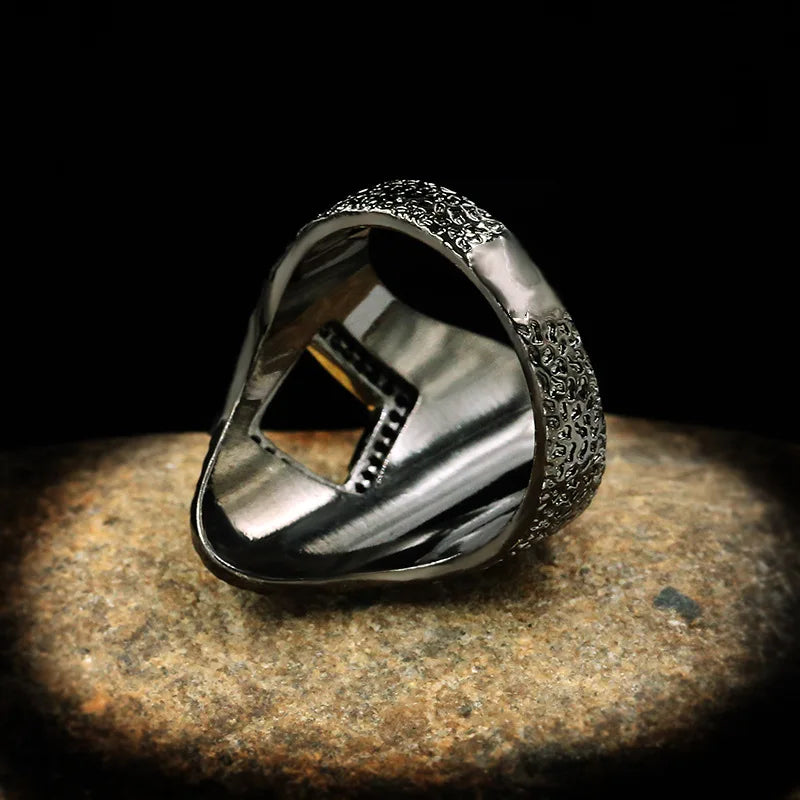 Men's Rings Black Zircon Rings