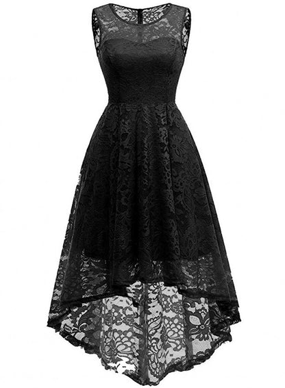 Lace High-Low Maxi Formal Party Dress