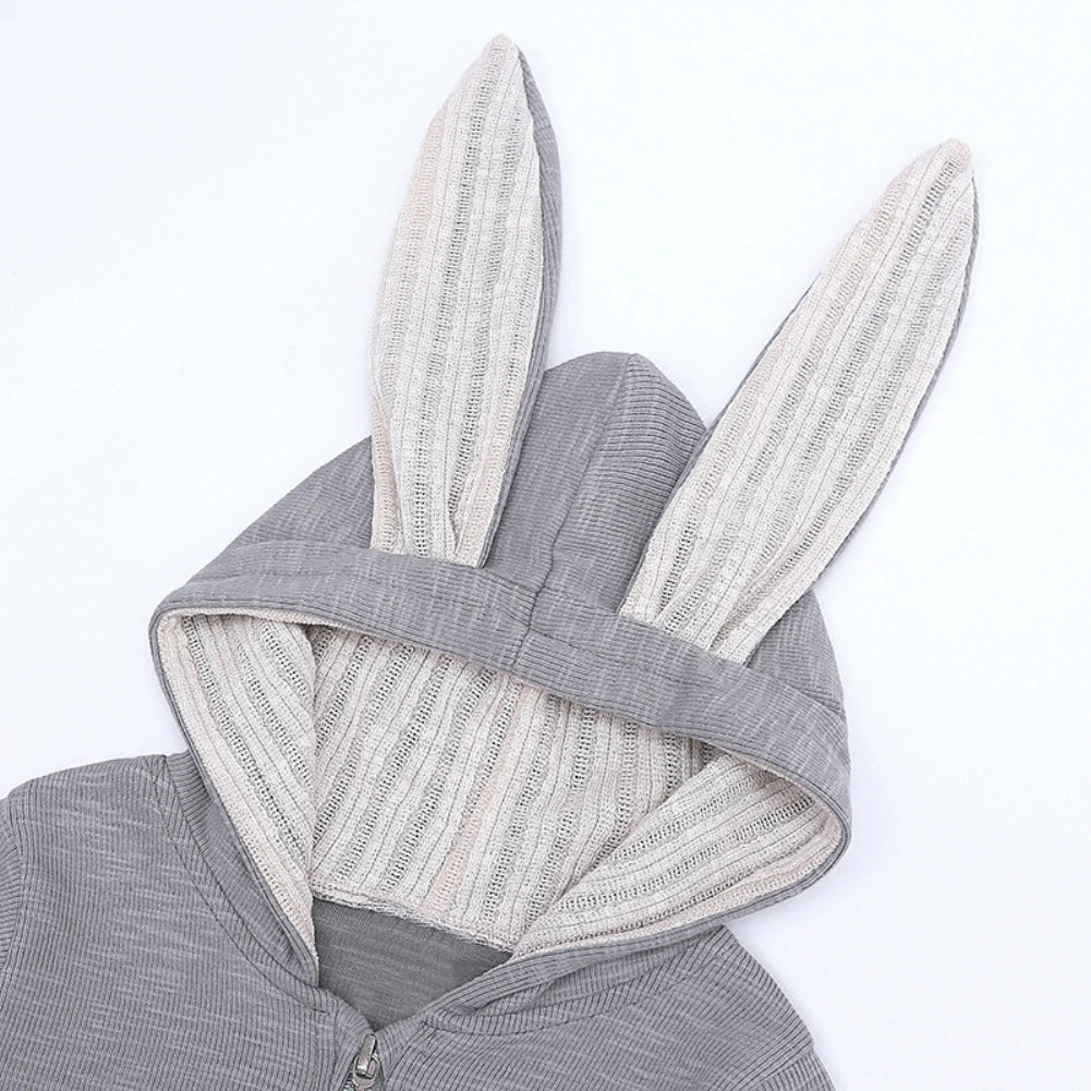 Girl's & Boy's Easter Bunny Hooded Rabbit Ears Jumpsuits