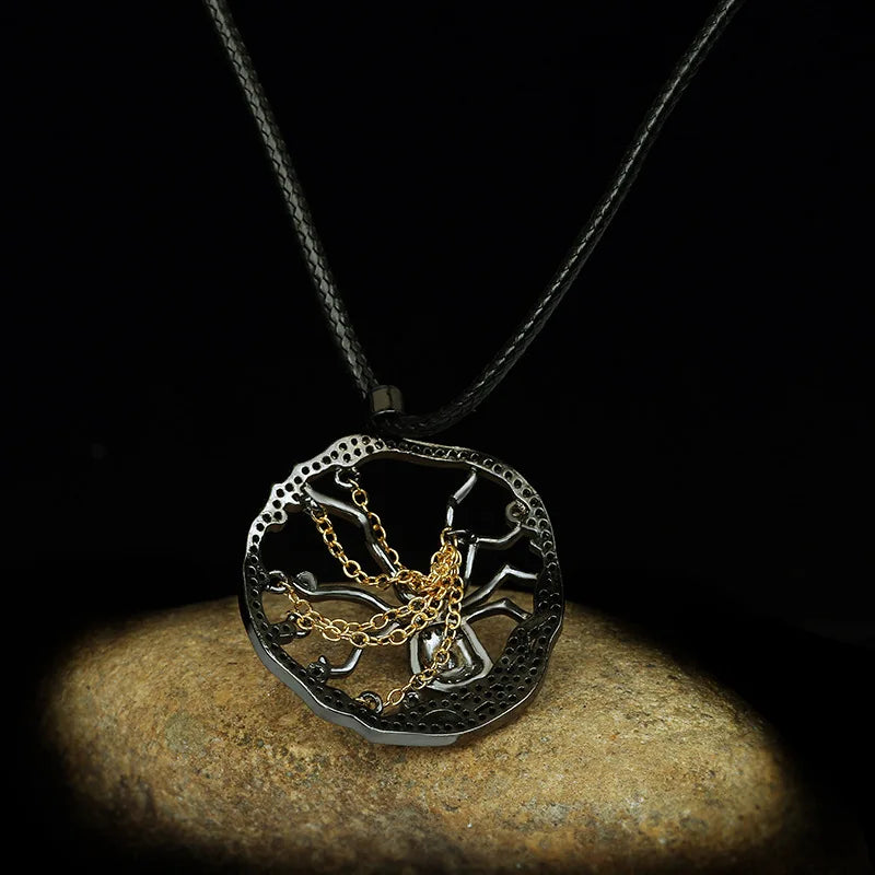 Europe & America Spider Zircon Pendant Two Spider Chain