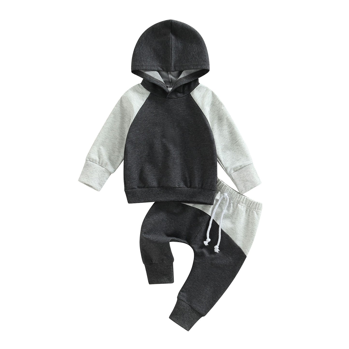 2-Piece Fall Outfits! Boy’s Long Sleeve Hooded Sweatshirts & Pants Sets