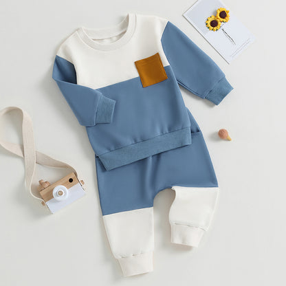 2-Piece Fall Outfits! Boy’s Long Sleeve Sweatshirt & Pants Sets