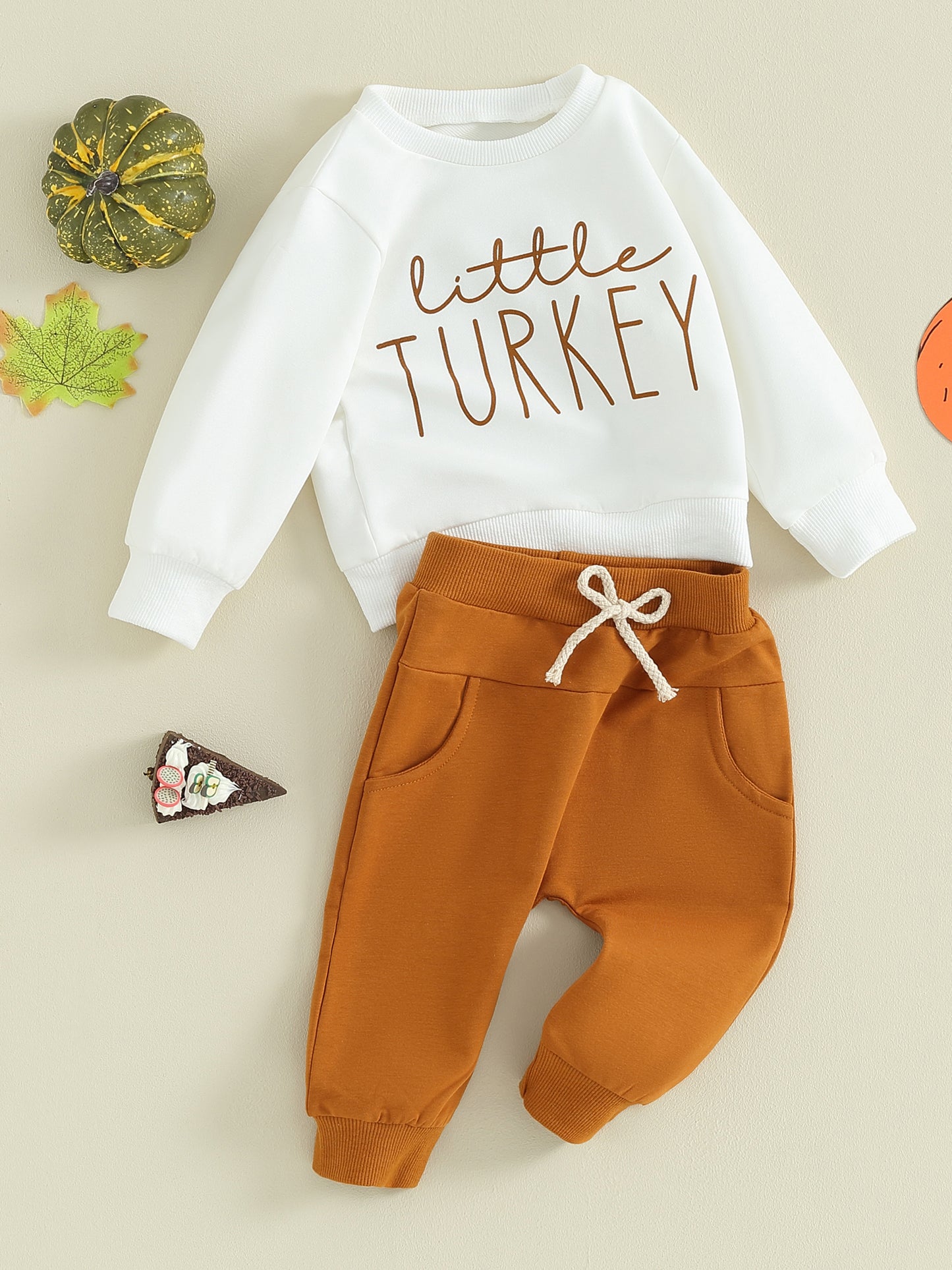 2-piece Thanksgiving Sets! *Little Turkey* Boy's & Girl's Fall Sweatshirts & Sweatpants Outfits