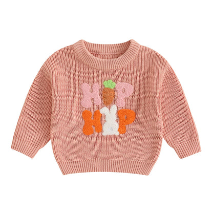 Girl's Easter Bunny, Carrot Sweaters