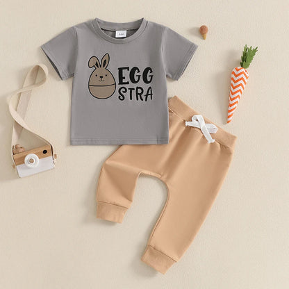 Boy's Easter Bunny T-shirt Pants Sets