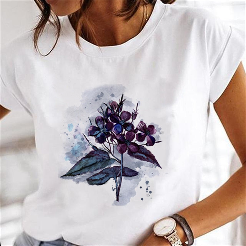 Artsy Tees & Watercolor Floral Short Sleeve T-Shirts