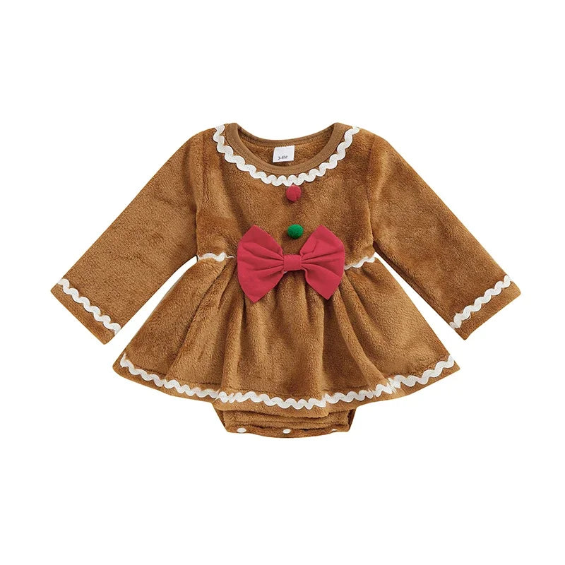 Girl's Gingerbread Christmas Romper – Proud Rabbit