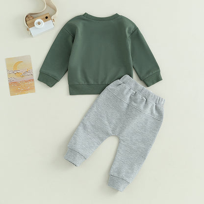 2-Piece Fall Outfits! Boy’s "Little Dude" Sweatshirt & Pants Sets