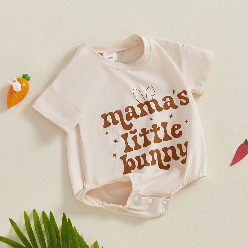 Boy's Easter Bunny Ear Onesie Rompers