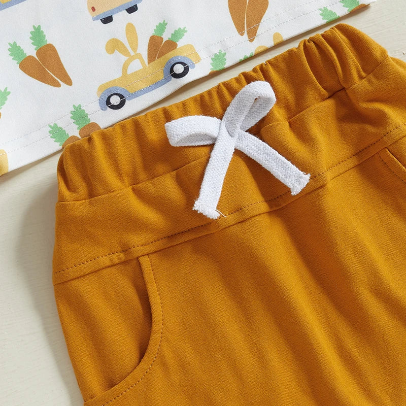 Boy's Easter Carrot Bunny/Car T-shirts & Shorts