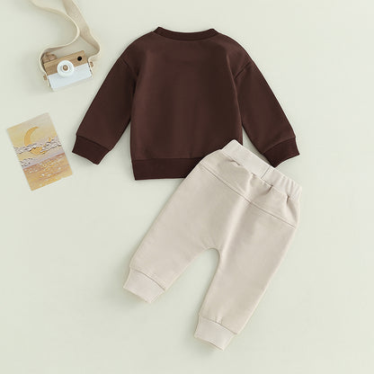 2-Piece Fall Outfits! Boy’s "Little Dude" Sweatshirt & Pants Sets