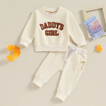 2-Piece Fall / Winter Outfits! Girl’s "Daddy's Girl" Sweatshirt & Pants Sets