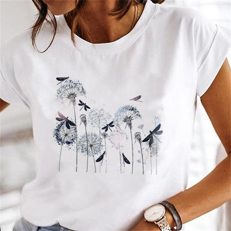 Artsy Tees & Watercolor Floral Short Sleeve T-Shirts