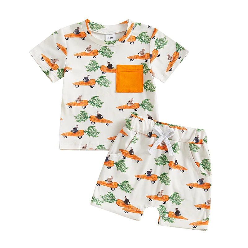 Boy's Easter Bunny T-Shirt & Shorts Set