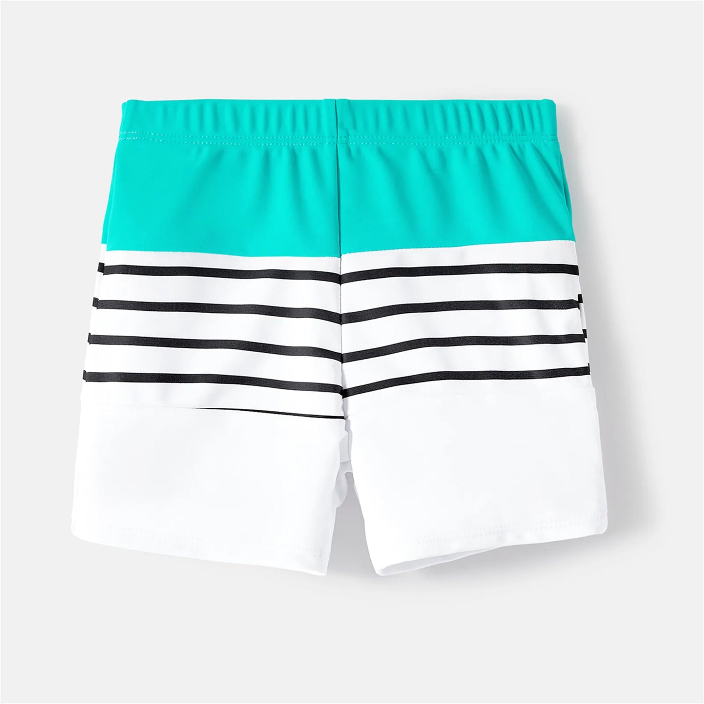 Family Matching! Swimwear Striped Spliced Cut Out One-piece Swimsuit & Color Block Swim Trunks