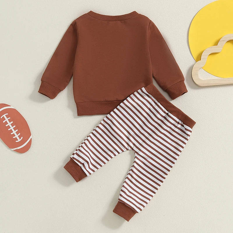 2-piece Fall Sets! Boy's Football Sweatshirts & Sweatpants