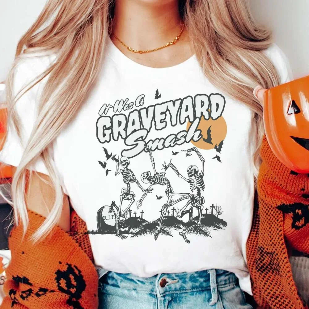 Halloween Tees! It Was A Graveyard Smash Graphic T-Shirts