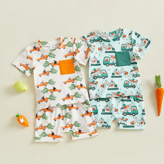 Boy's Easter Bunny T-Shirt & Shorts Set