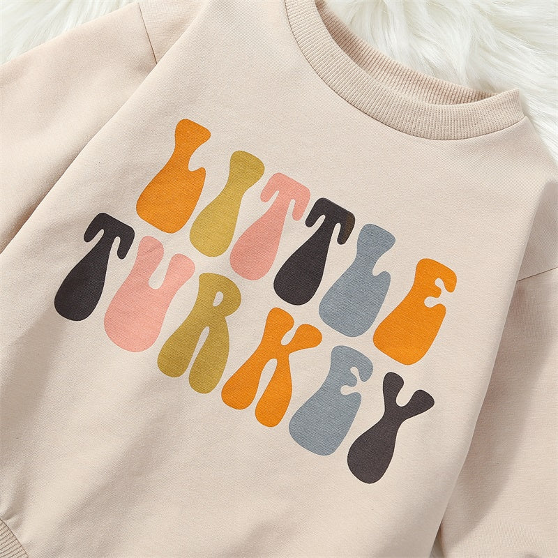 Girl's & Boy's Thanksgiving *Little Turkey* Sweatshirt Onesies