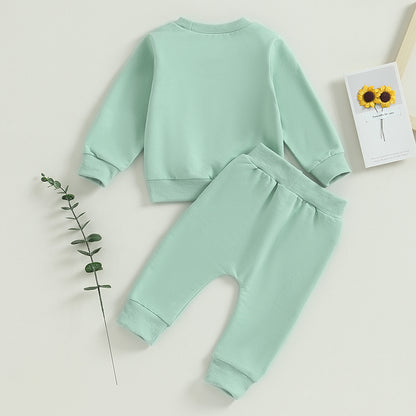 2-Piece Fall / Winter Outfits! Girl’s Letter Print "Daddy's Girl" Sweatshirt & Pants Sets