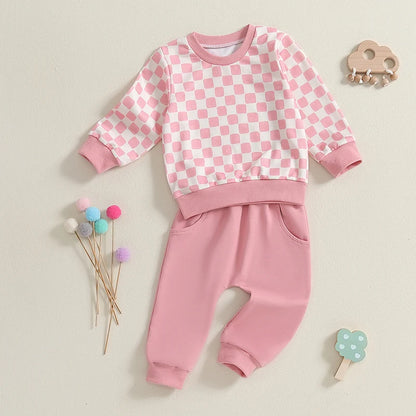 2-Piece Fall Outfits! Girl’s & Boy’s Long Sleeve Sweatshirt & Pants Sets