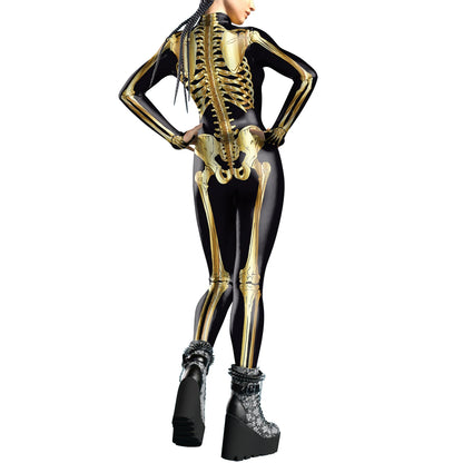 Skeleton Bodysuits! Full Adult One Piece Day of The Dead, Halloween, Costume Party, Cosplay