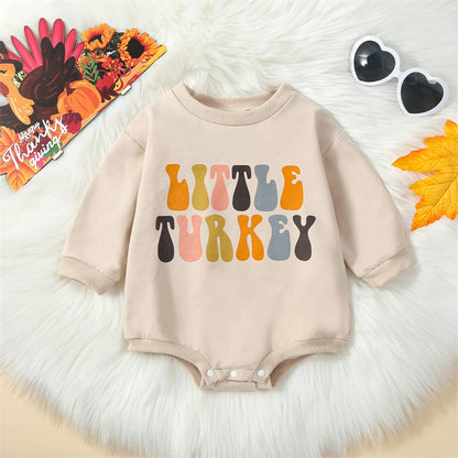 Girl's & Boy's Thanksgiving *Little Turkey* Sweatshirt Onesies