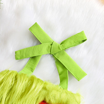 Girl's Fuzzy Christmas Rompers