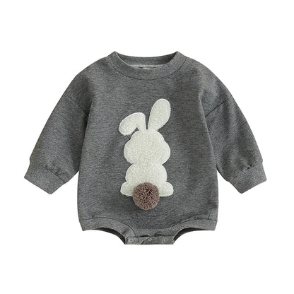 Boy's & Girl's Embroidered Easter Bunny Sweatshirt Onesies