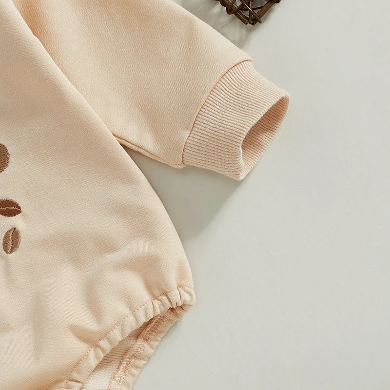 Boy's & Girl's "Mama's Little Coffee Bean" Sweatshirt Rompers