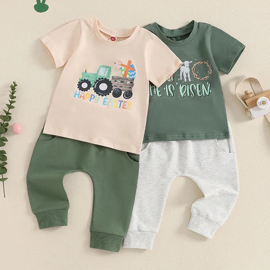 Boy's Easter T-Shirt & Pants Sets