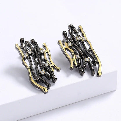 Black & Gold Style Vintage Earrings