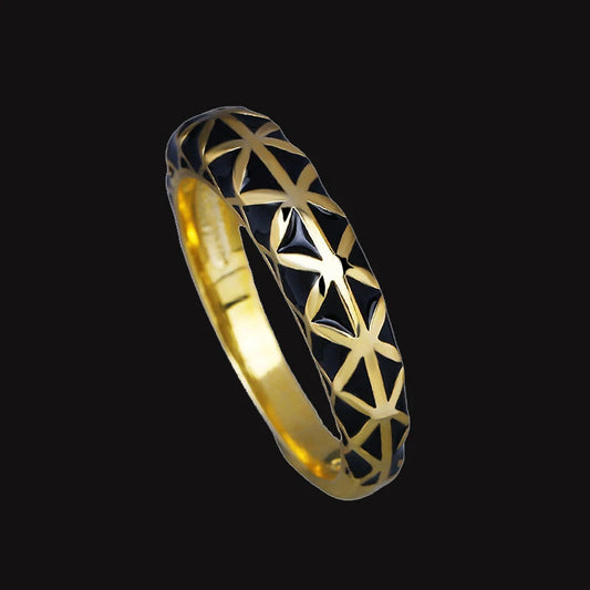 Classic Rings Black & Gold Style Rings Geometric Rings