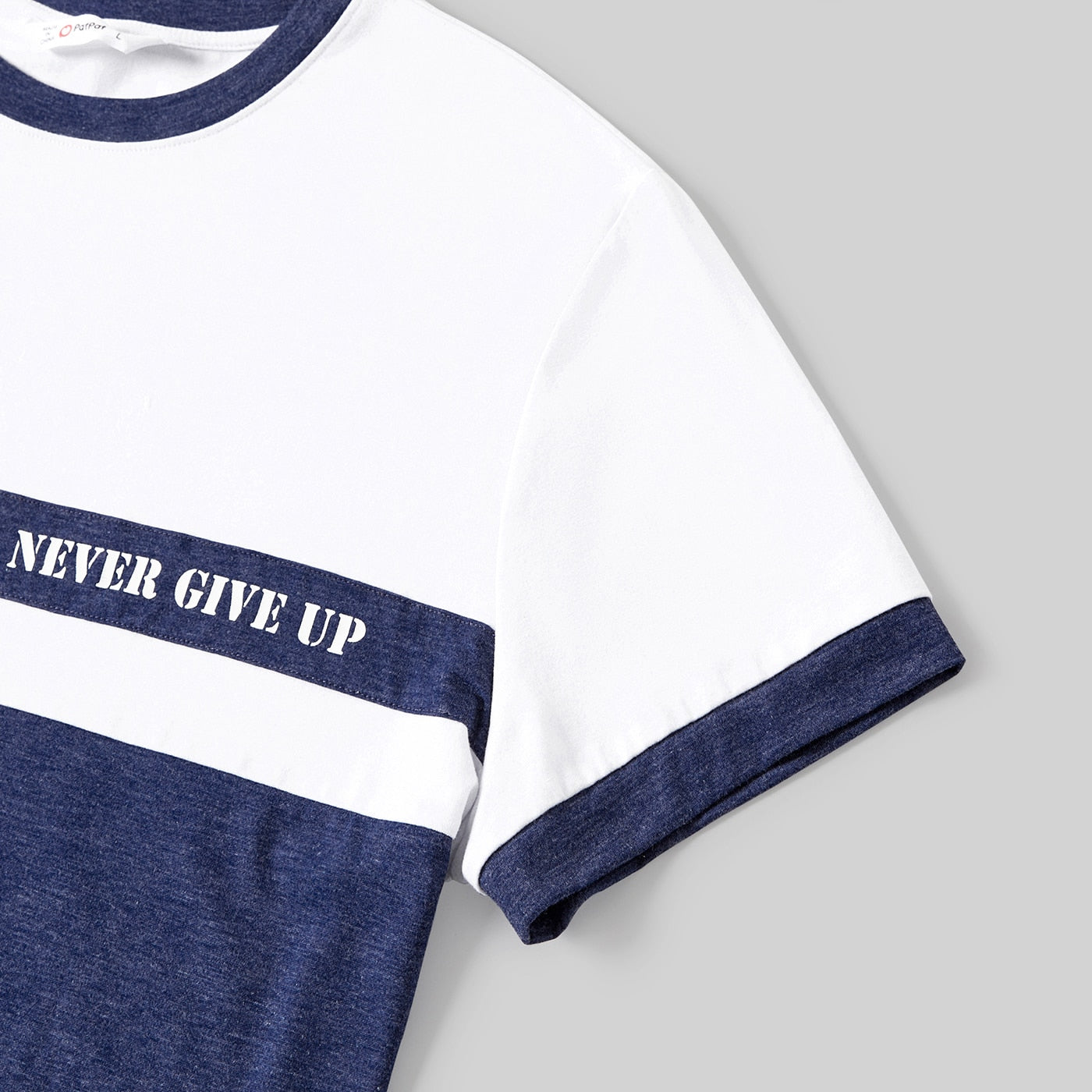 Family Matching! Twist Knit Sports Dresses and T-shirts "Never Give Up"